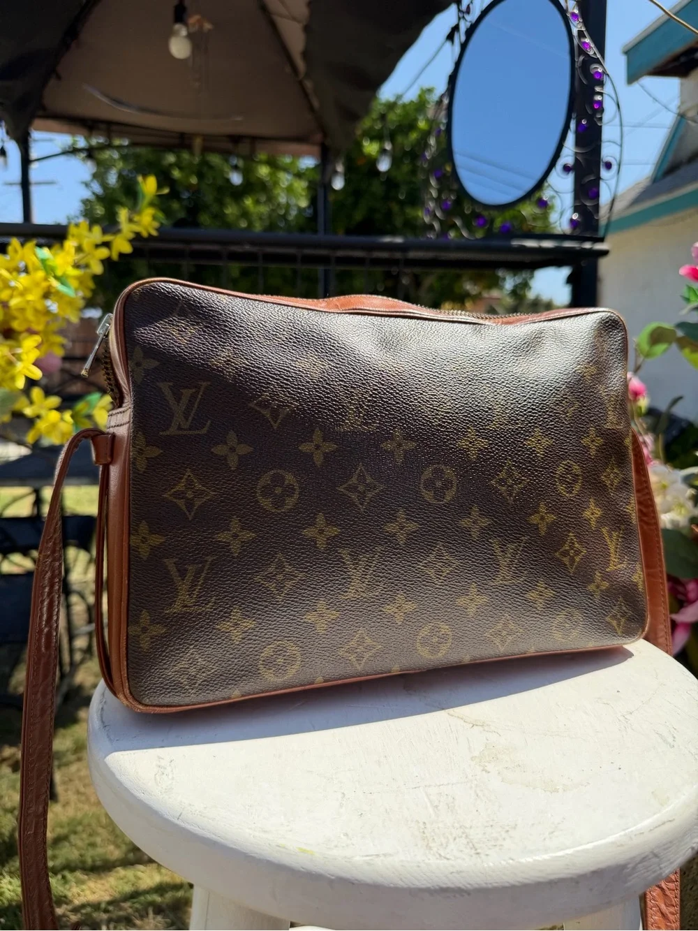 Louis Vuitton Monogram Canvas Messenger Bag in Brown